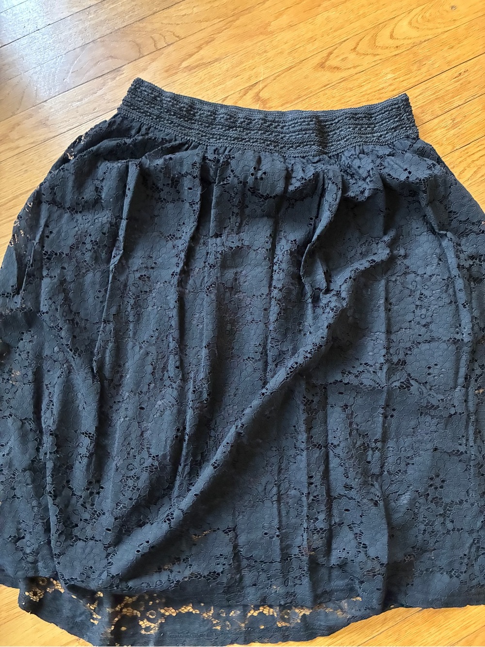 Metro Wear Black Lace Skater Skirt